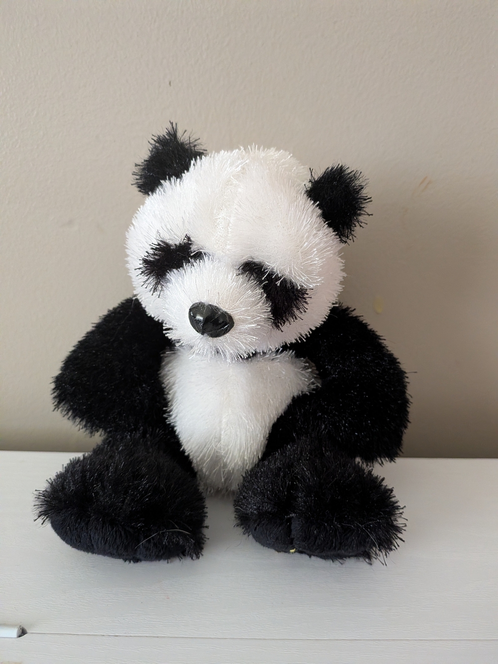 Panda Bear Black White Soft Bean Bag Ganz Plush 8" Cute Toy